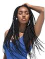 Mèches pour tresses synthétiques Mèches pour tresses synthétiques mèches pour tresses pointes effilées 3X RUWA PRE STRETCHED ...