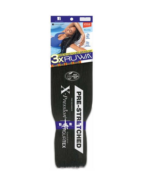 Mèches pour tresses synthétiques Mèches pour tresses synthétiques mèches pour tresses pointes effilées 3X RUWA PRE STRETCHED ...