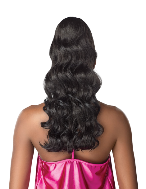 Postiches en cheveux synthétiques hi-heat Postiches en cheveux synthétiques hi-heat postiche queue de cheval avec frange ari ...