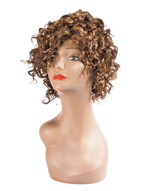 Perruques en cheveux 100% humain Perruques en cheveux 100% humain perruque courte frisée cheveux 100% humain Water Wave it's ...