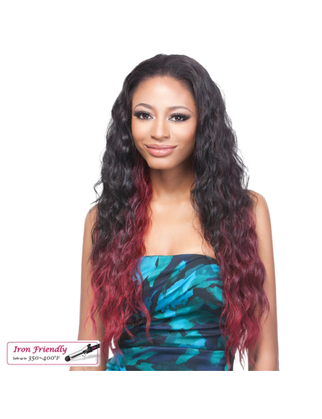Half wig 100% Premium Fiber Half wig 100% Premium Fiber Half wig head long wavy Runaway it's a half wig I...