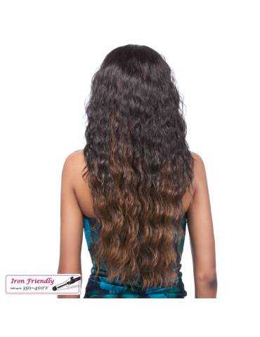 Halbperücke Faser 100% Premium Halbperücke Faser 100% Premium Halbkopf Perücke lang gewellt Runaway it's a half wig I...