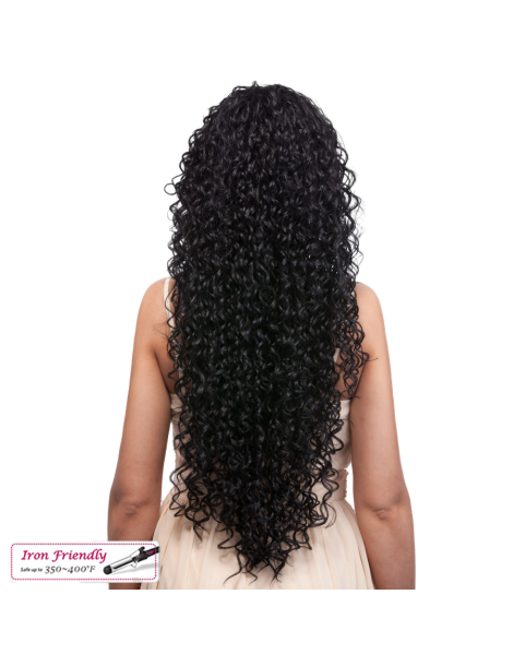 Demi perruque Fibre 100% Premium Demi perruque Fibre 100% Premium Demi tête perruque longue frisée bowie it's a half wig IT'...