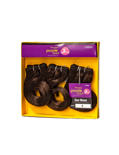 Accueil Accueil tissage court boucle en cheveux 100% humains et mélange de fibres Sea Wave premium purple pack 3pcs outre PR...