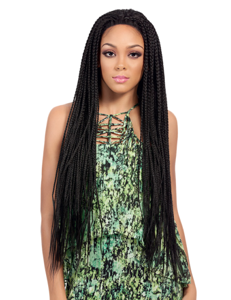 Perruques tresses & vanilles & locks Perruques tresses & vanilles & locks perruque lace front de tresses extra longue Box-Bra...