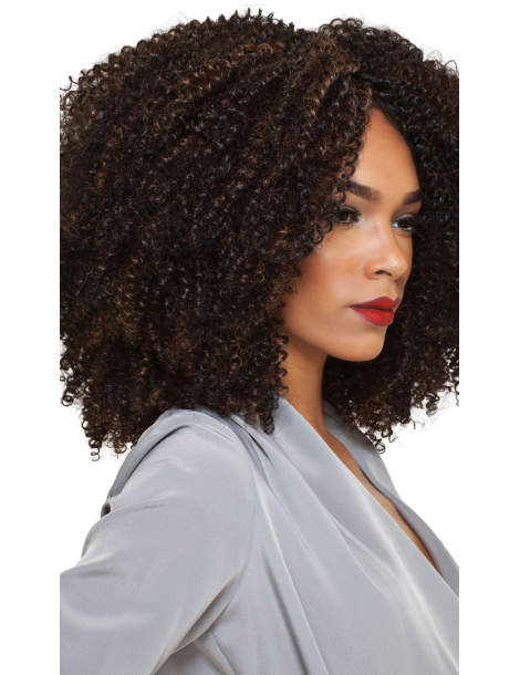 Weben mit synthetischen Fasern Weben mit synthetischen Fasern Weben krauser Afro 4a-Kinky Purple Pack big beautiful hair out...