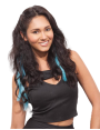 Haarverlängerung mit Clip Haarverlängerung mit Clip Haarverlängerung mit Clip farbige und wellenförmige body wave BLUE HAWAII-2 
