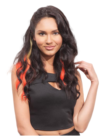Extensiones de clip Extensiones de clip de color y onduladas con ondas Summer Sunset -2 spo...