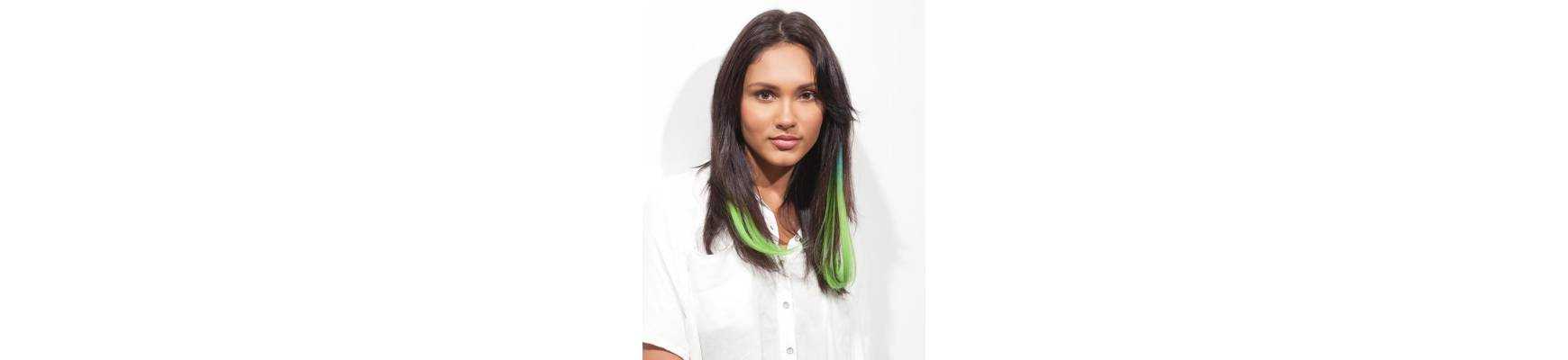Clip in hair extensions Clip in hair extensions colored and smooth clip in extensions Curl tip APPLE MARTINI ...