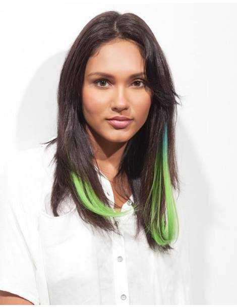 Clip in hair extensions Clip in hair extensions colored and smooth clip in extensions Curl tip APPLE MARTINI ...
