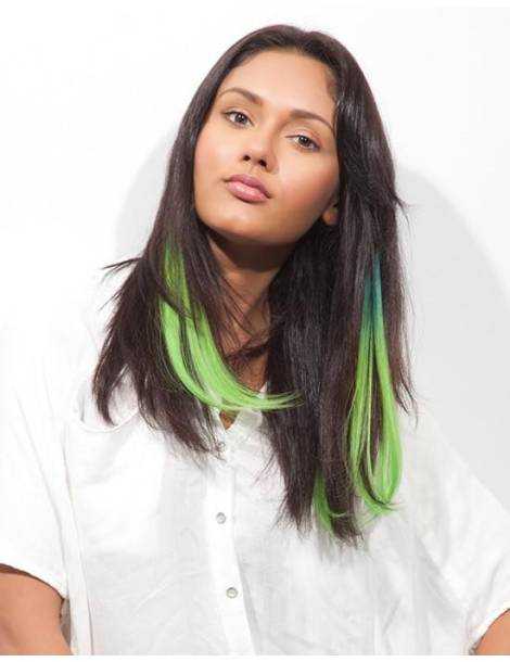 Clip in hair extensions Clip in hair extensions colored and smooth clip in extensions Curl tip APPLE MARTINI ...