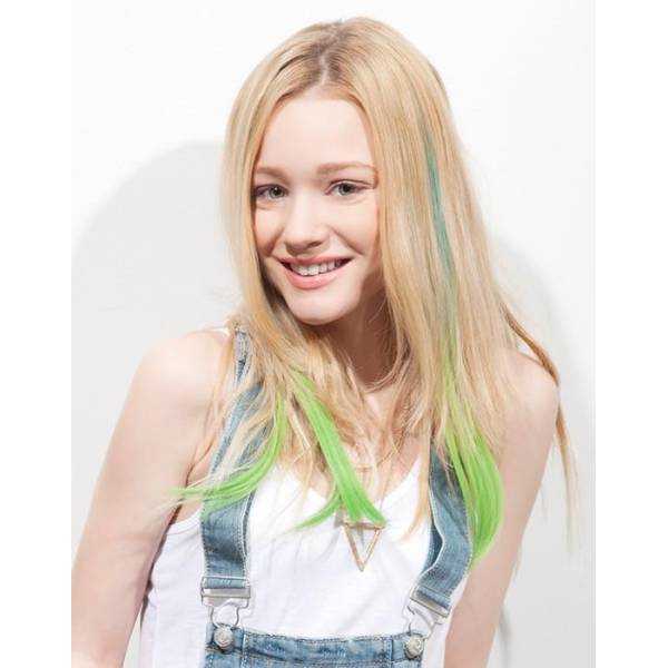 Haarverlängerungen mit Clip Haarverlängerungen mit Clip Haarverlängerungen mit Clip bunt und glatt Spitze in J curl APPLE MARTIN
