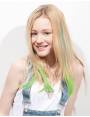 Clip-in hair extensions Clip-in hair extensions with colored and smooth J curl tip APPLE MARTINI-...