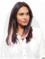 Clip in hair extensions Clip in hair extensions smooth colored clip in extensions J Curl BABE PINK-2 spotl...