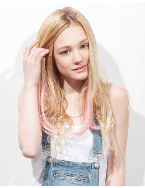 Extensions de cheveux a clip Extensions de cheveux a clip extensions a clips colores et lisse pointe en j curl BABE PINK-8 sp...