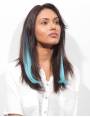 Clip in hair extensions Clip in hair extensions colored and smooth curl extensions BLUE HAWAII-2 ...
