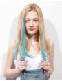 Extensions de cheveux a clip Extensions de cheveux a clip extensions a clips colores lisse pointe en j curl BLUE HAWAII-8 spo...