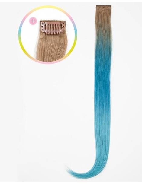 Clip in hair extensions Clip in hair extensions smooth colored j curl tip BLUE HAWAII-8 spo...
