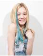 Extensions de cheveux a clip Extensions de cheveux a clip extensions a clips colores lisse pointe en j curl BLUE HAWAII-8 spo...