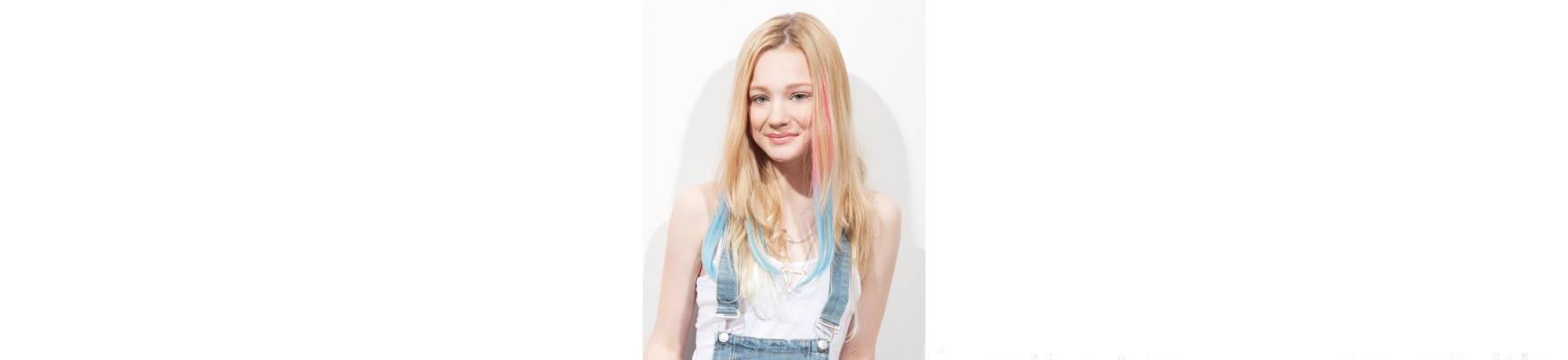 Clip in hair extensions Clip in hair extensions smooth colored clip in extensions j curl Cotton Candy-8 sp...