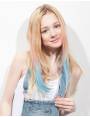 Clip in hair extensions Clip in hair extensions smooth colored clip in extensions j curl Cotton Candy-8 sp...