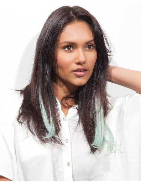 Extensions de cheveux a clip Extensions de cheveux a clip extensions a clips colores lisse pointe en J curl Honey drew-2 spot...