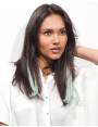 Extensions de cheveux a clip Extensions de cheveux a clip extensions a clips colores lisse pointe en J curl Honey drew-2 spot...