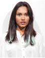Extensions de cheveux a clip Extensions de cheveux a clip extensions a clips colores lisse pointe en J curl Honey drew-2 spot...