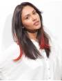 Extensions de cheveux a clip Extensions de cheveux a clip extensions a clips colores lisse pointe en j curl Kiss of Fire-2 sp...
