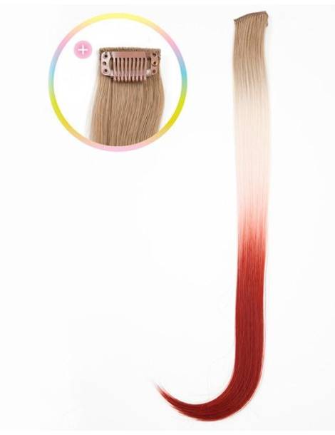 Extensions de cheveux a clip Extensions de cheveux a clip extensions a clips colores lisse pointe en j curl Kiss of Fire-8 sp...
