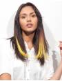 Extensions de cheveux a clip Extensions de cheveux a clip extensions a clips colorés lisse pointe J curl Pink Banana-2 spotli...