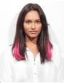 Extensions de cheveux a clip Extensions de cheveux a clip extensions a clips colores lisse pointe en j curl Pink Berry-2 spot...