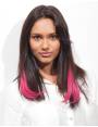 Clip in hair extensions Clip in hair extensions smooth colored clip in extensions j curl Pink Berry-2 spot...