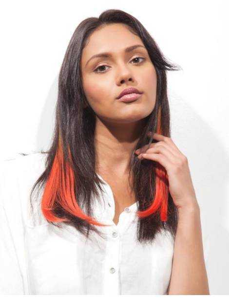 Clip in hair extensions Clip in hair extensions smooth colored clip in extensions j curl Summer Sunset -2 ...