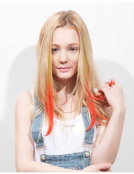 Extensions de cheveux a clip Extensions de cheveux a clip extensions a clips colores lisse pointe j curl Summer-8 Sunset spot...