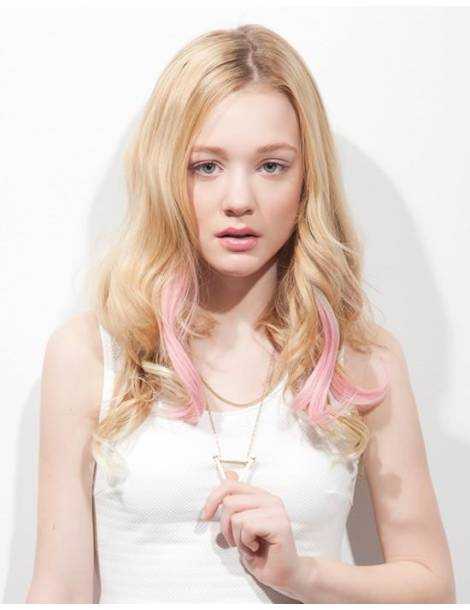 Haarverlängerungen mit Clip Haarverlängerungen mit Clip Haarverlängerungen mit Clip gefärbt lockige Romance Curl BABE PINK-8 spo