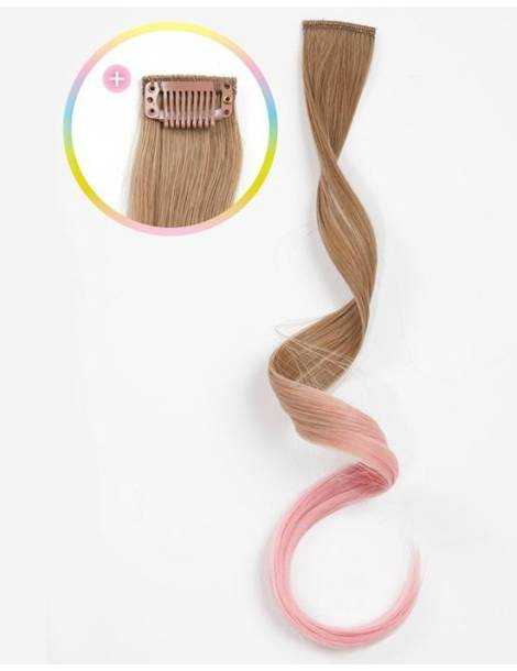 Haarverlängerungen mit Clip Haarverlängerungen mit Clip Haarverlängerungen mit Clip gefärbt lockige Romance Curl BABE PINK-8 spo