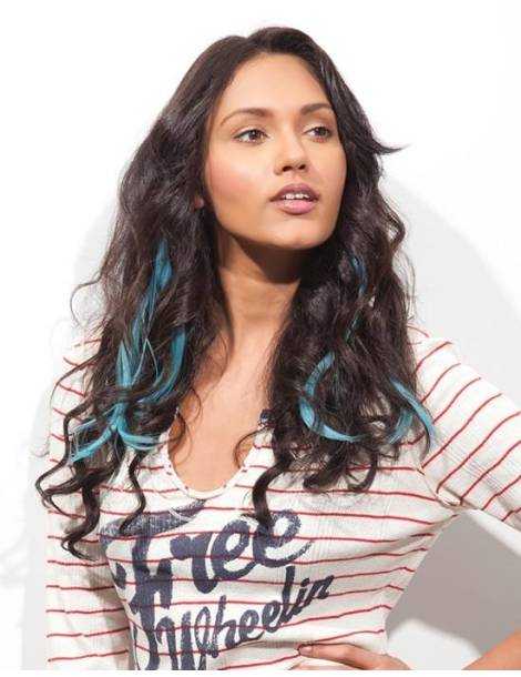 Extensions de cheveux a clip Extensions de cheveux a clip extensions a clips colores bouclé romance curl BLUE HAWAII-2 spotli...