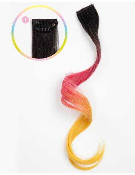 Extensions de cheveux a clip Extensions de cheveux a clip extensions a clips colores bouclé romance curl Pink Banana-2 spotli...