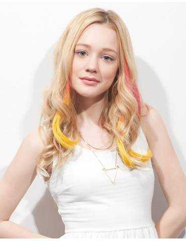 Extensions de cheveux a clip Extensions de cheveux a clip extensions a clips colores bouclé romance curl Pink Banana-8 spotli...