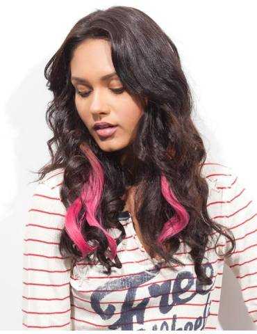 Clip-in hair extensions Clip-in hair extensions curl romance curl Pink Berry-2 spotlig...