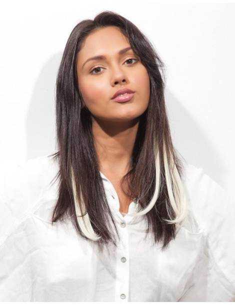 Extensions de cheveux a clip Extensions de cheveux a clip extensions a clips colores lisse pointe en j curl Pina Colada-2 spo...