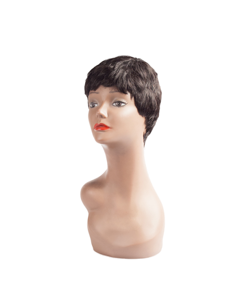 Perücken aus 100% Echthaar Perücken aus 100% Echthaar kurze glatte Perücke 100% Echthaar Naomi it's a cap ...