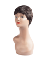100% pelucas de pelo humano 100% pelucas de pelo humano peluca corta lisa 100% pelo humano Naomi es una gorra ...