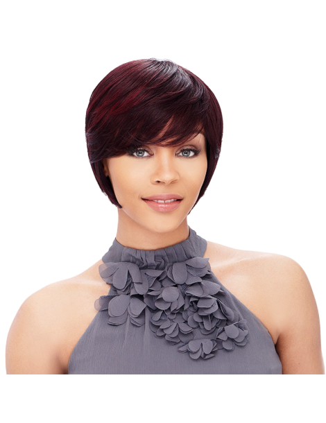 100% pelucas de cabello humano 100% pelucas de cabello humano peluca corta lisa 100% cabello humano Zoey es una gorra ...