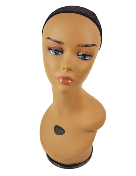 Mannequin head for white large wig