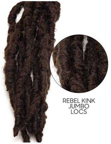 Mèches Faux locks pour crochets braids Rebel kink Jumbo Locs 19"