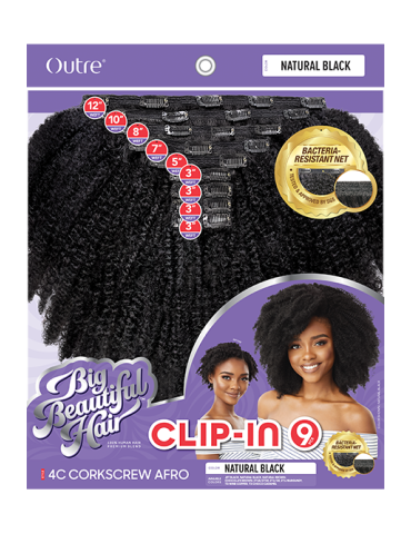 extensions de cheveux à clip crépus 4C Corkscrew afro Outre extensions de cheveux à clip crépus 4C Corkscrew afro Outre