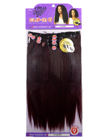 Extensions de cheveux à clip crépus Kinky Straight 18" Outre Extensions de cheveux à clip crépus Kinky Straight 18" Outre