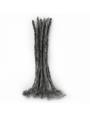 20 Extensiones con ganchos de pelo afro natural en negro y gris natural, hechas a mano